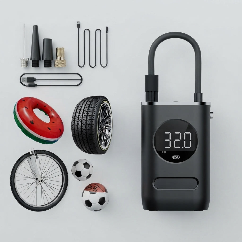 Inflador digital portátil USB para auto, moto y bici AutoDrop
